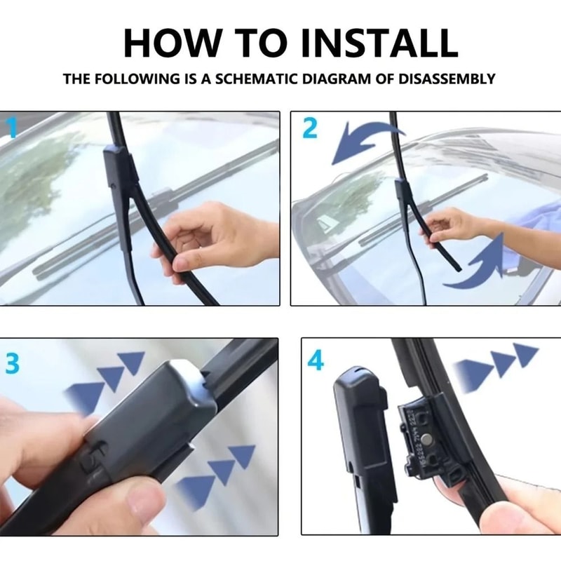 2222 Front Windshield Wiper Blade Set For MercedesBenz W205 CClass GLC OEM Fit 2