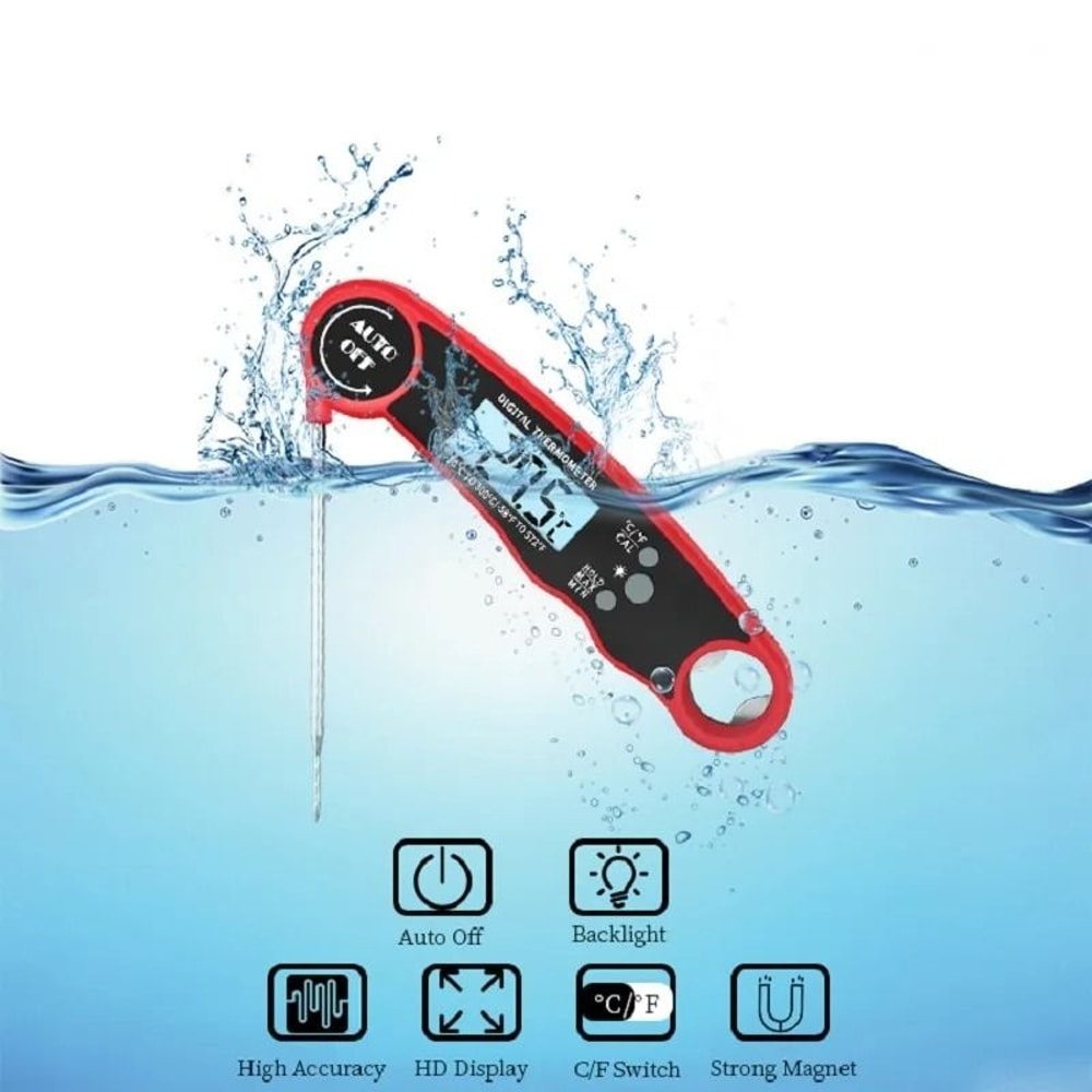 Digital Instant Read Meat Thermometer With Backlight And Hold Function For BBQ And Kitchen 1