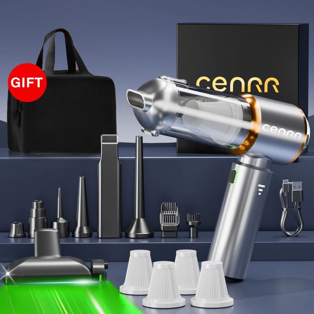 CENRR 2025 High Power Cordless Car Vacuum Portable Mini Blower Cleaner 10