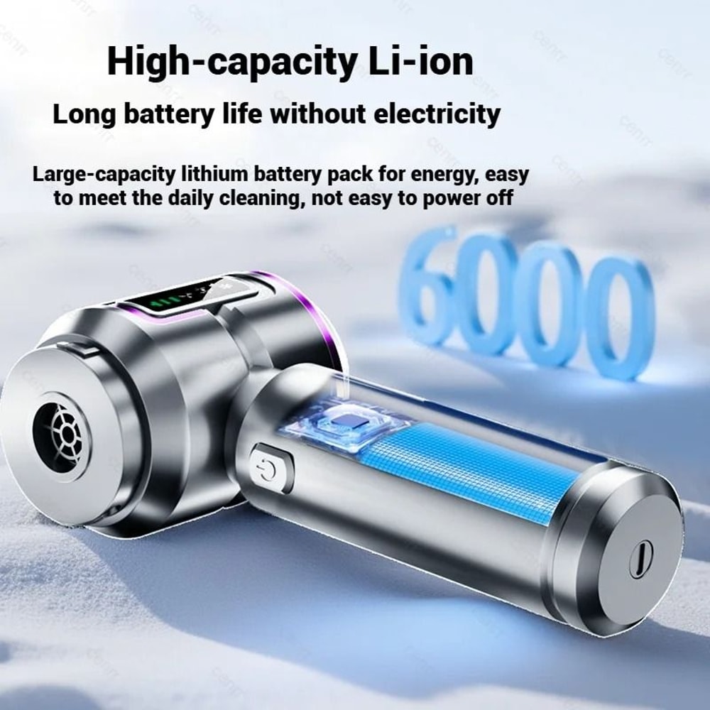 CENRR Ultra Compact Cordless Car Vacuum Mini High Power Blower Cleaner 6