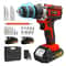 Lithium Cordless Electric Screwdriver Drill Combo Set Portable DIY Home Tool Kit 9