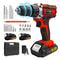 Lithium Cordless Electric Screwdriver Drill Combo Set Portable DIY Home Tool Kit 9