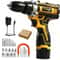 Lithium Cordless Electric Screwdriver Drill Combo Set Portable DIY Home Tool Kit 6