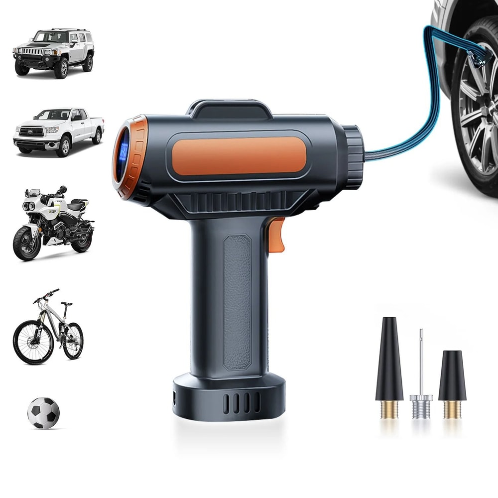 BELIBUY Cordless Tire Inflator With LED Display Portable Electric Air Pump For Car And Bike 1