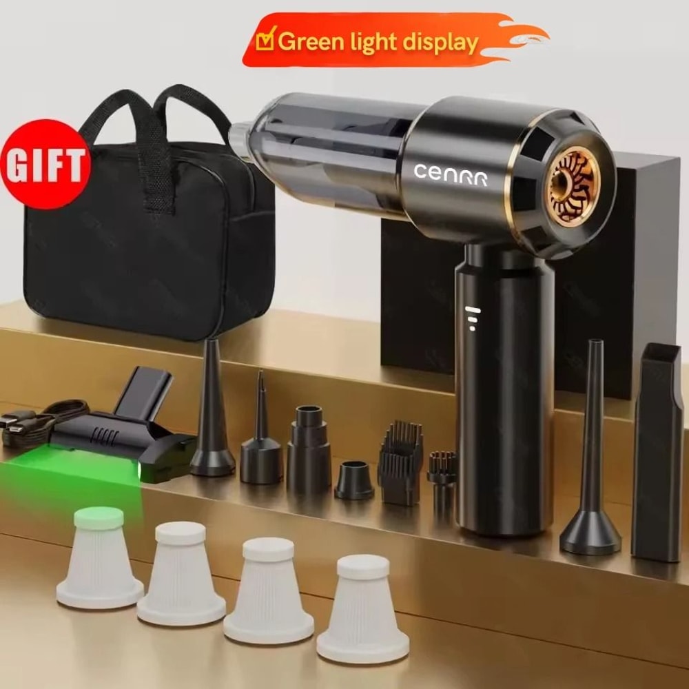 Mini Cordless Car Vacuum And Blower Portable High Power Handheld Cleaner 9