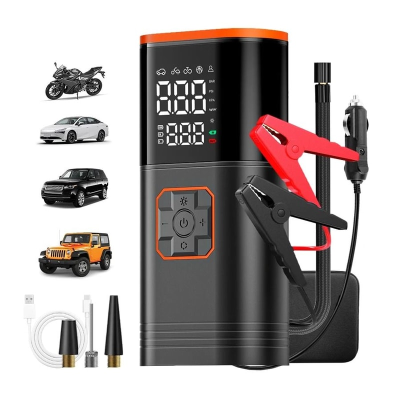 Portable Digital Tire Inflator Air Compressor With Auto ShutOff And LED Light 0