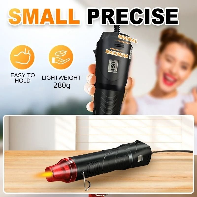 300W Mini Heat Gun For DIY Crafts Embossing And Shrink Wrapping 3