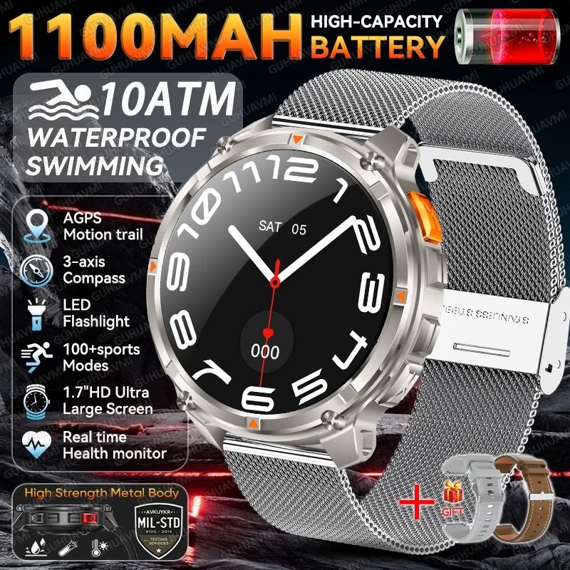 TRex 3 Pro Tactical GPS Smartwatch With 120Day Standby 1100mAh Battery And 10ATM Waterproof 18