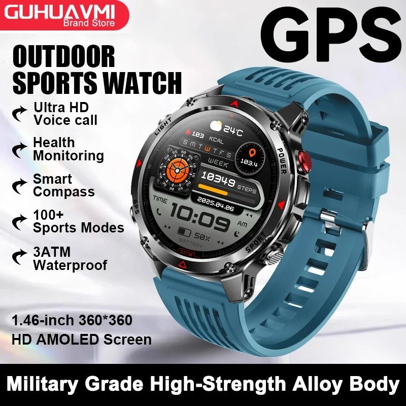 GPS Navigation Smart Watch With AMOLED Display Compass NFC And Bluetooth Calling 9