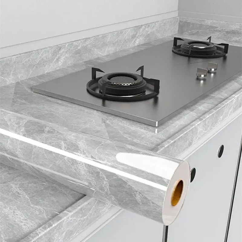 80CM Heat Resistant Kitchen Oil Proof Wall Sticker Waterproof Self Adhesive Backsplash Wallpaper 15