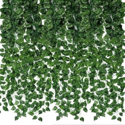 artificial ivy leaf garland hanging vines green wall decor for home and events