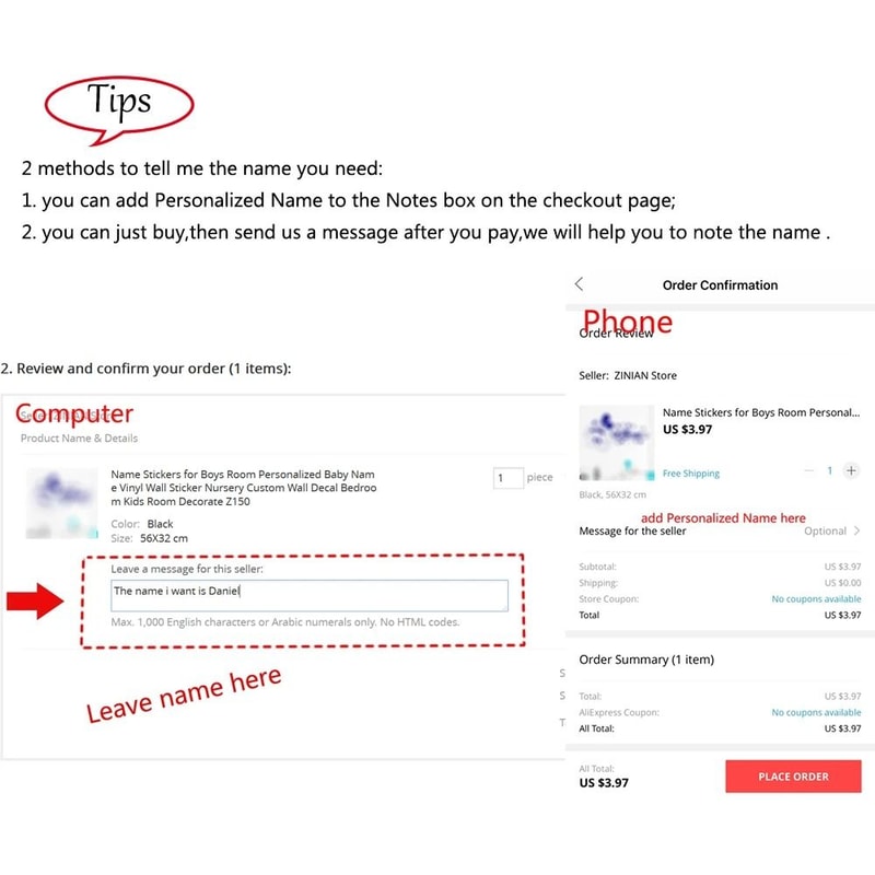 Personalized Jurassic TRex Name Wall Sticker Kids Dinosaur Room Decor 4