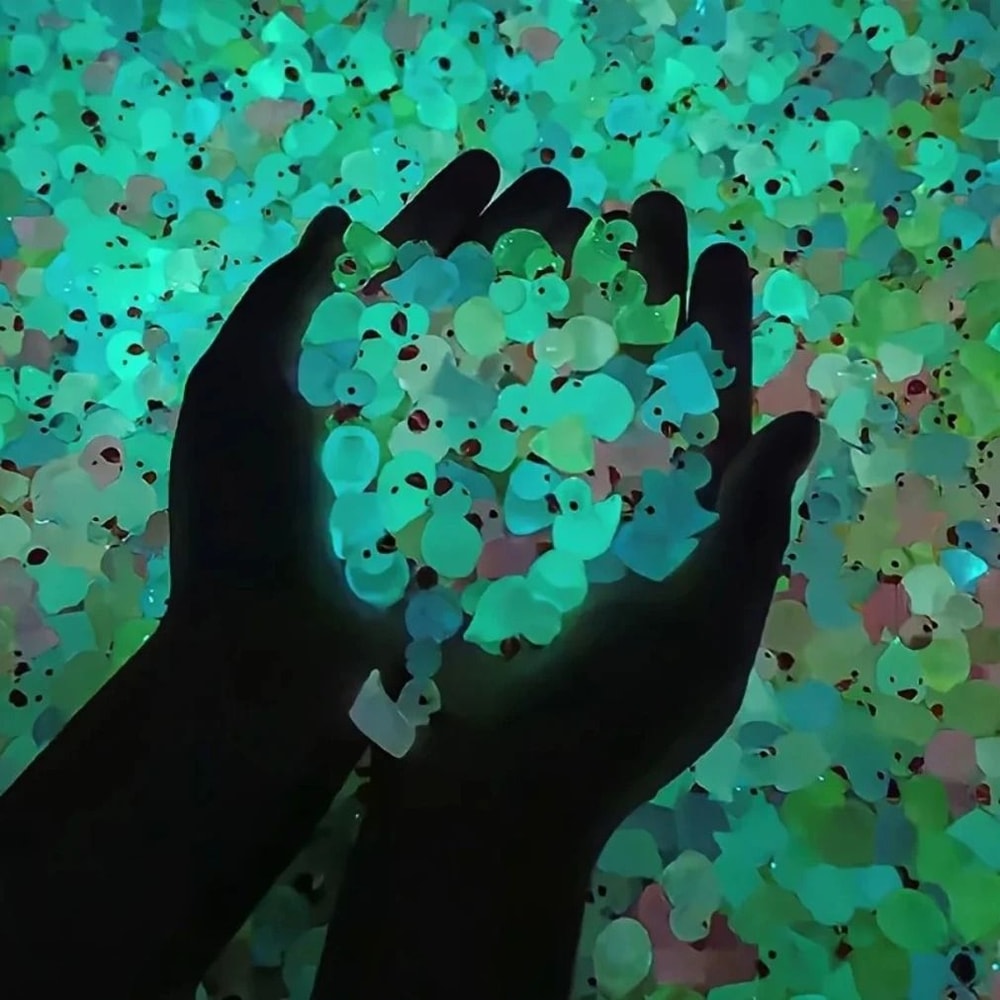 50PCS Glow Mini Resin Duck Figurines For Fairy Garden Aquarium Decor 2