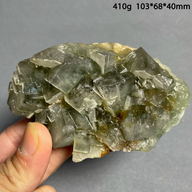Natural Madagascar Green Fluorite Crystal Cluster Raw Stone Mineral Decor 7