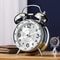 Twin Bell Loud Alarm Clock With Night Light Metal Frame Bedside Desk Clock 0
