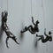 Retro Rock Climbing Man Resin Wall Sculpture 3D Hanging Decor 1