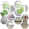 Hexagon Acrylic Mirror Wall Stickers 3D Self Adhesive Mosaic Decor Tiles 4