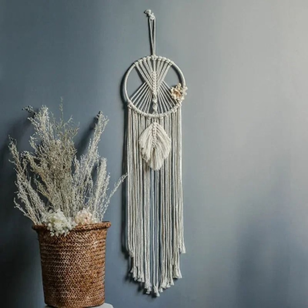 Nordic Boho Macrame Dream Catcher Wall Tapestry For Nursery And Eid Decor 2