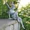 Flute Playing Fairy Garden Statue Resin Angel Sculpture Outdoor Decor 0