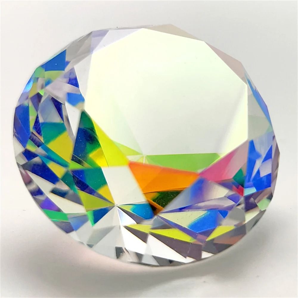 AB Crystal Prism Diamond Decor K9 Glass Rainbow Light Catcher Ornament 6