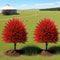 Red Lavender Artificial Flower Stake Outdoor Garden Decor With Ground Peg 2