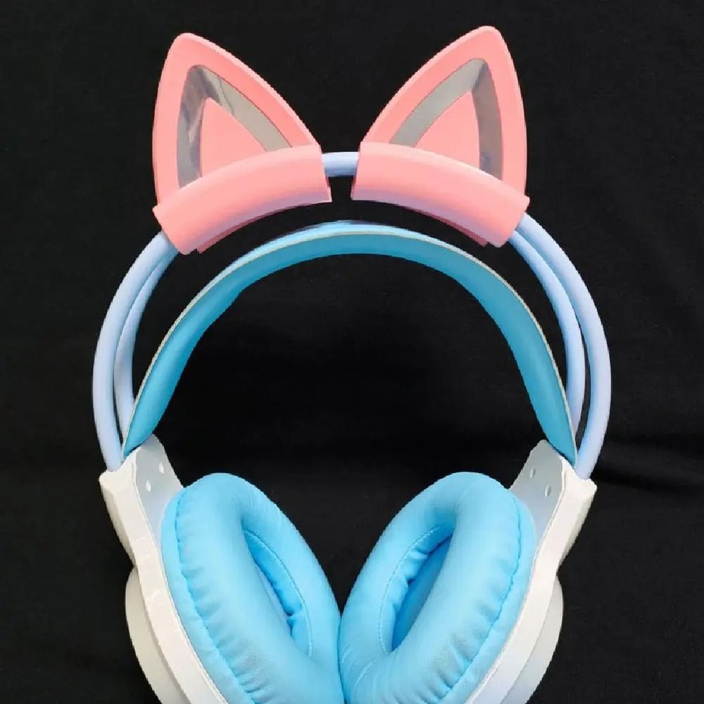 Silicone Cat Ear Headphone Accessories Cute Gaming Headset Decoration Attachment 2
