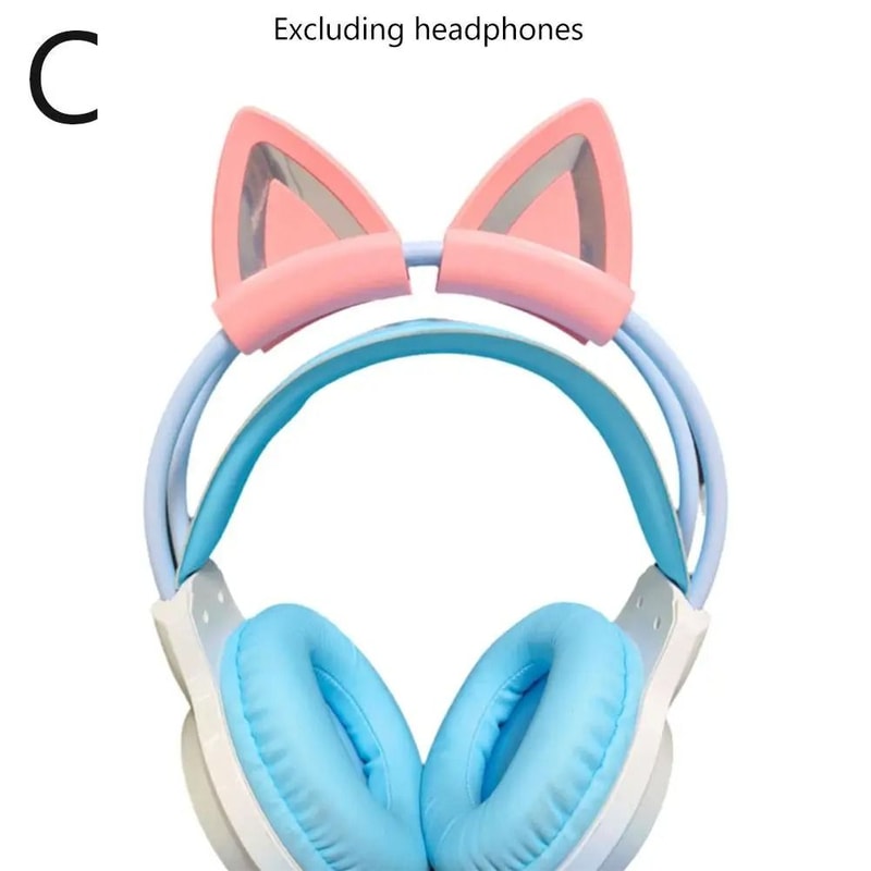 Silicone Cat Ear Headphone Accessories Cute Gaming Headset Decoration Attachment 6