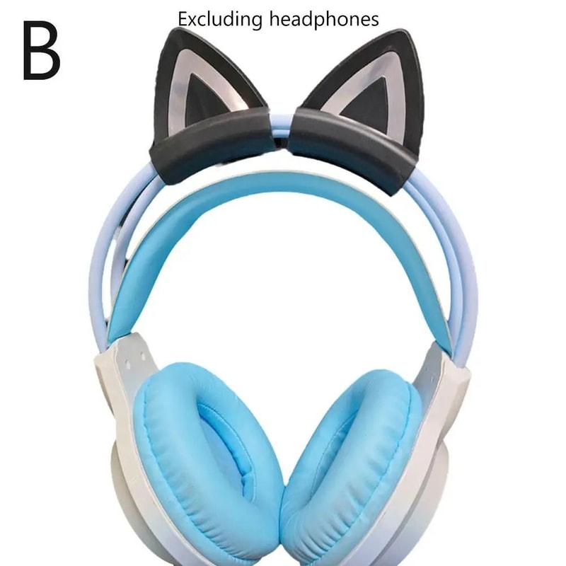 Silicone Cat Ear Headphone Accessories Cute Gaming Headset Decoration Attachment 8