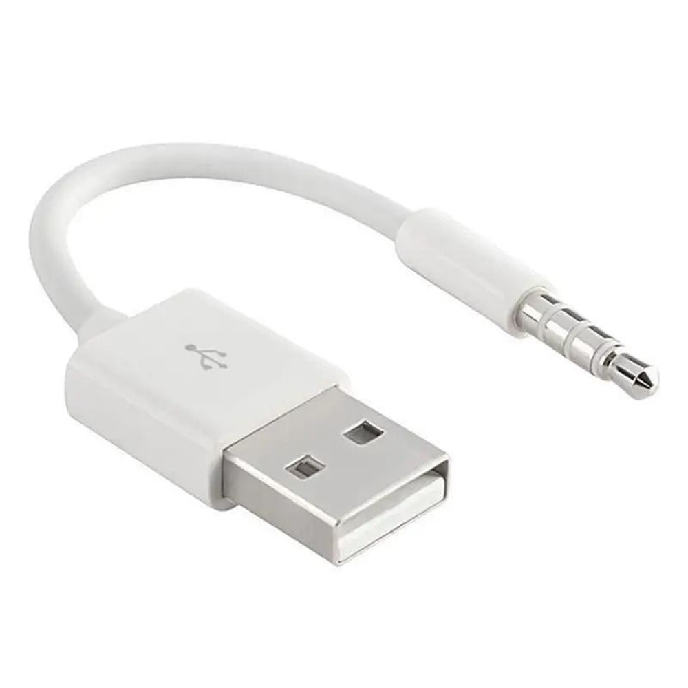 USB 35mm Sync Charger Cable For IPod Shuffle 3rd 4th Gen Data Audio Adapter 6