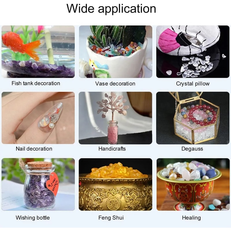 Natural Quartz Crystal Chip Stones For Healing Aquarium Decor Energy Balancing 4