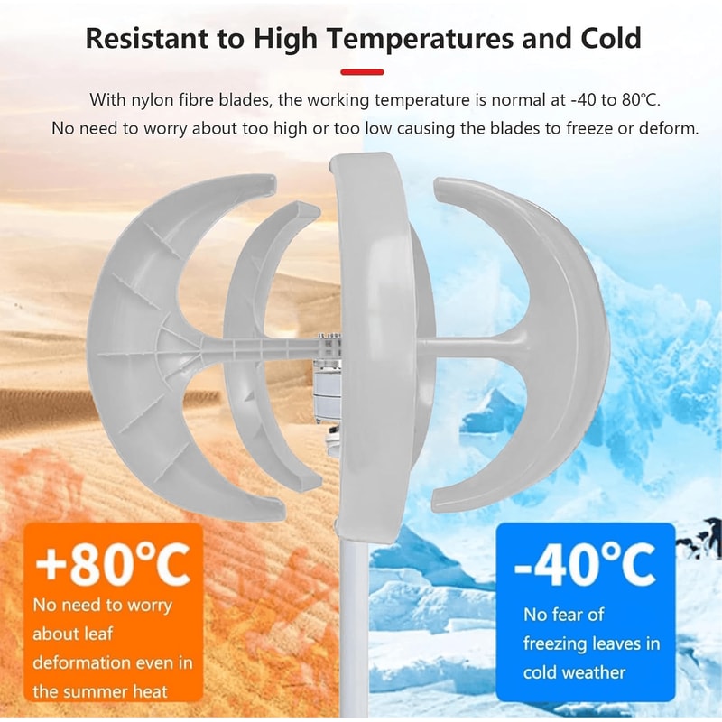 5000W Vertical Wind Turbine Generator 12V24V48V Small Windmill For Home Farm OffGrid Energy With 8