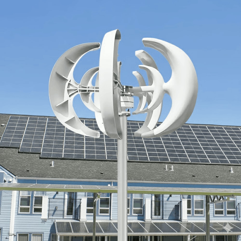 5000W Vertical Wind Turbine Generator 12V24V48V Small Windmill For Home Farm OffGrid Energy With 0