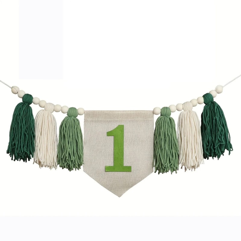 Boho 1st Birthday High Chair Banner For Baby Cake Smash Nursery Decor 10