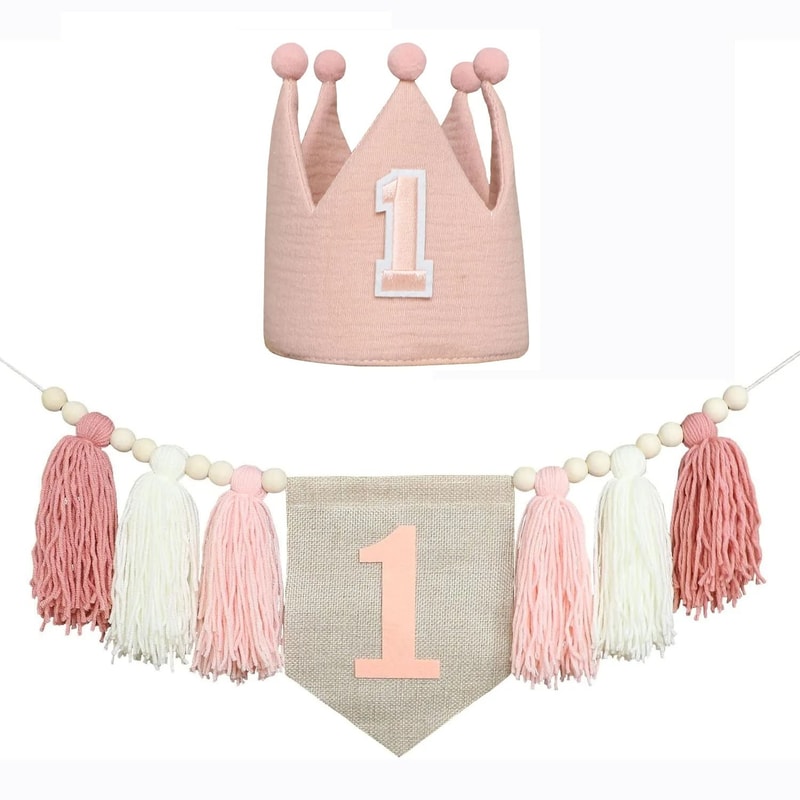 Boho 1st Birthday High Chair Banner For Baby Cake Smash Nursery Decor 16