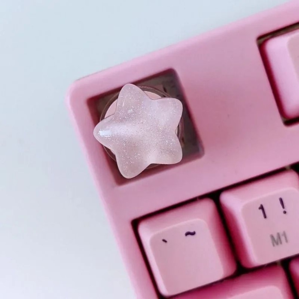 Cute Translucent Star Keycaps Set For Mechanical Keyboard Aesthetic Customization 4