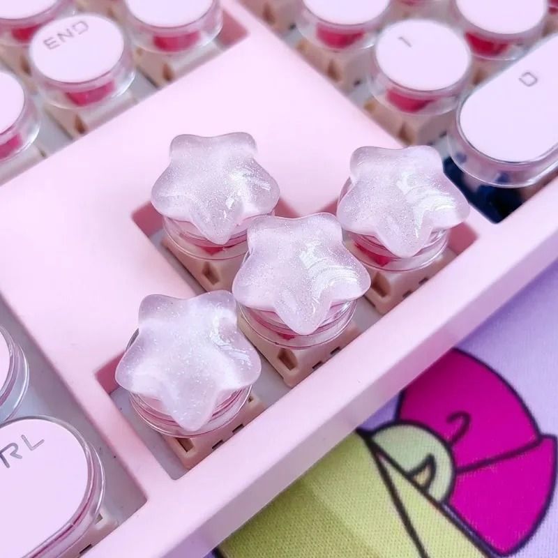 Cute Translucent Star Keycaps Set For Mechanical Keyboard Aesthetic Customization 5