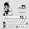 Reze Chainsaw Anime PBT Keycaps Cherry Profile Custom Mechanical Keyboard Set 0