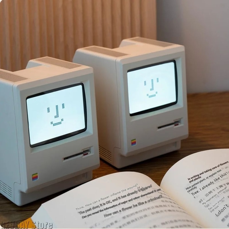 Retro Mac Style Alarm Clock Nostalgic Desk Clock For Students And Office 4