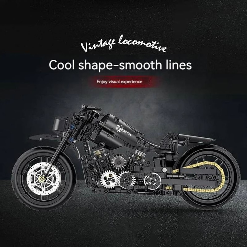 2024 Technical MOC Motorcycle Building Blocks Duke Harley Model Kit 2