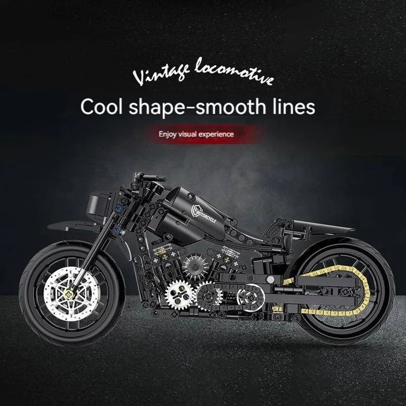 2024 Technical MOC Motorcycle Building Blocks Duke Harley Model Kit 2