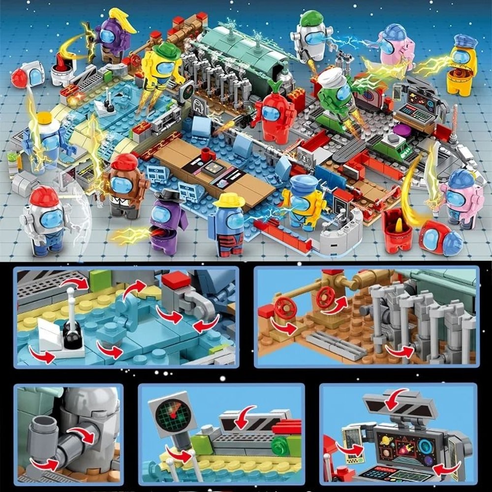 Space Werewolf Game Building Blocks Set Anime Figures Ghost Scene Model 0