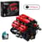 1370PCS Technical V8 Engine Motorized Building Blocks Kit For STEM Learning 0