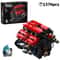 1370PCS Technical V8 Engine Motorized Building Blocks Kit For STEM Learning 7