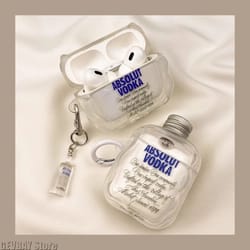 vodka bottle airpods 4 case – creative 3d silicone cover for airpods pro 2 & 3