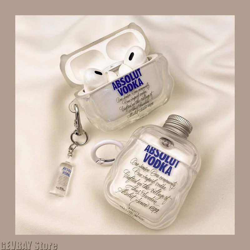 Vodka Bottle AirPods 4 Case Creative 3D Silicone Cover For AirPods Pro 2 3 0
