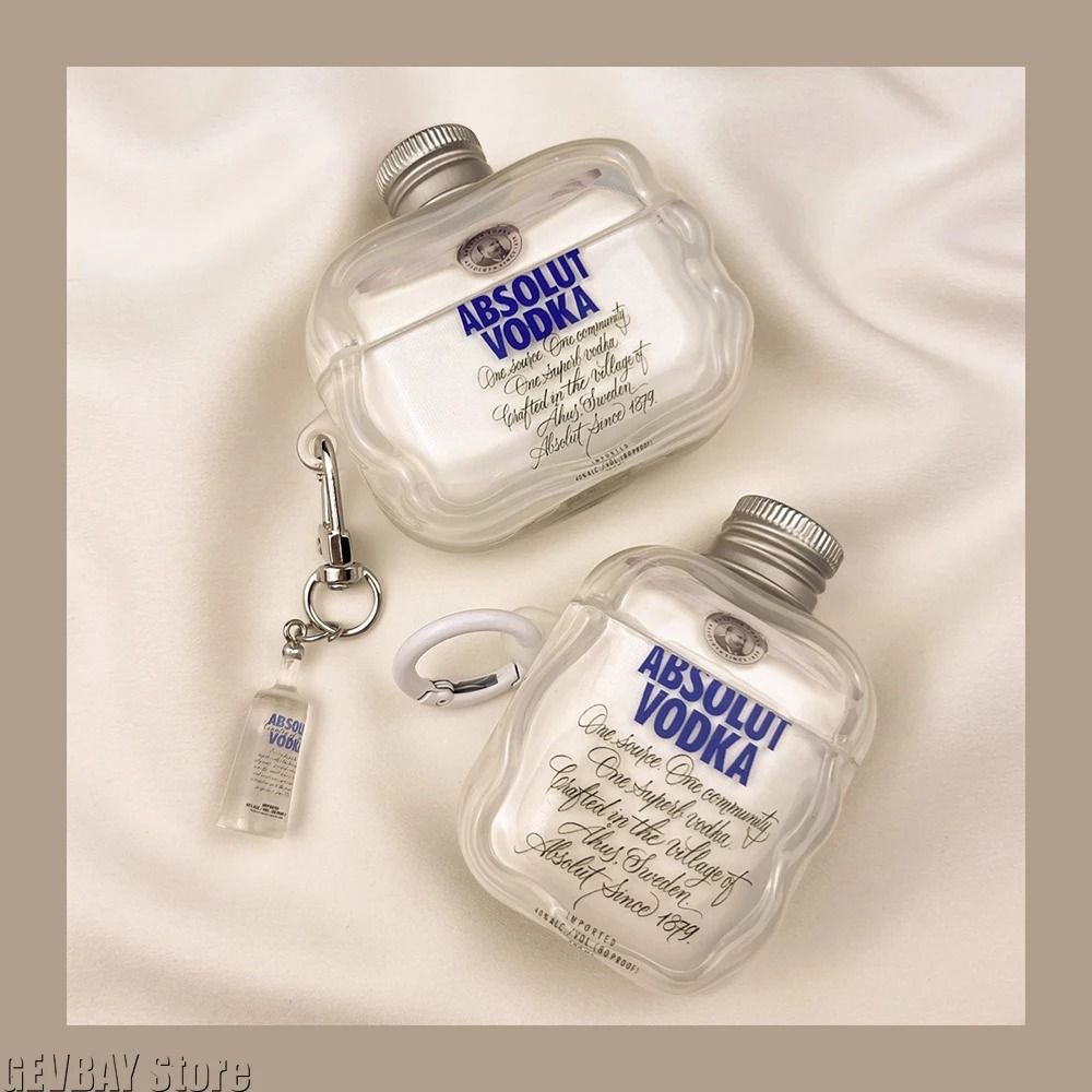 Vodka Bottle AirPods 4 Case Creative 3D Silicone Cover For AirPods Pro 2 3 1