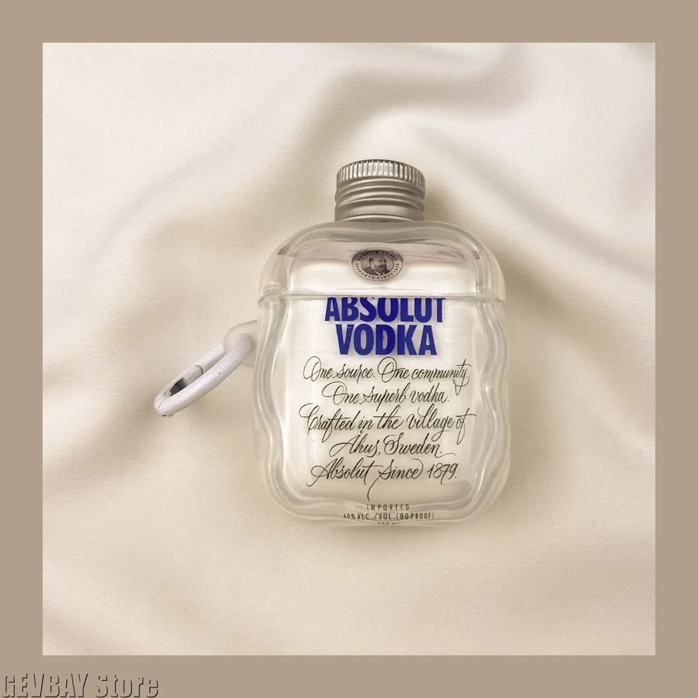 Vodka Bottle AirPods 4 Case Creative 3D Silicone Cover For AirPods Pro 2 3 7