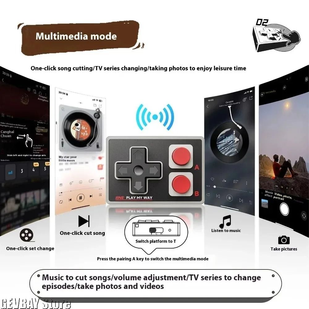IINE Pocket Mini Bluetooth Game Controller MultiFunction Mobile Remote 4