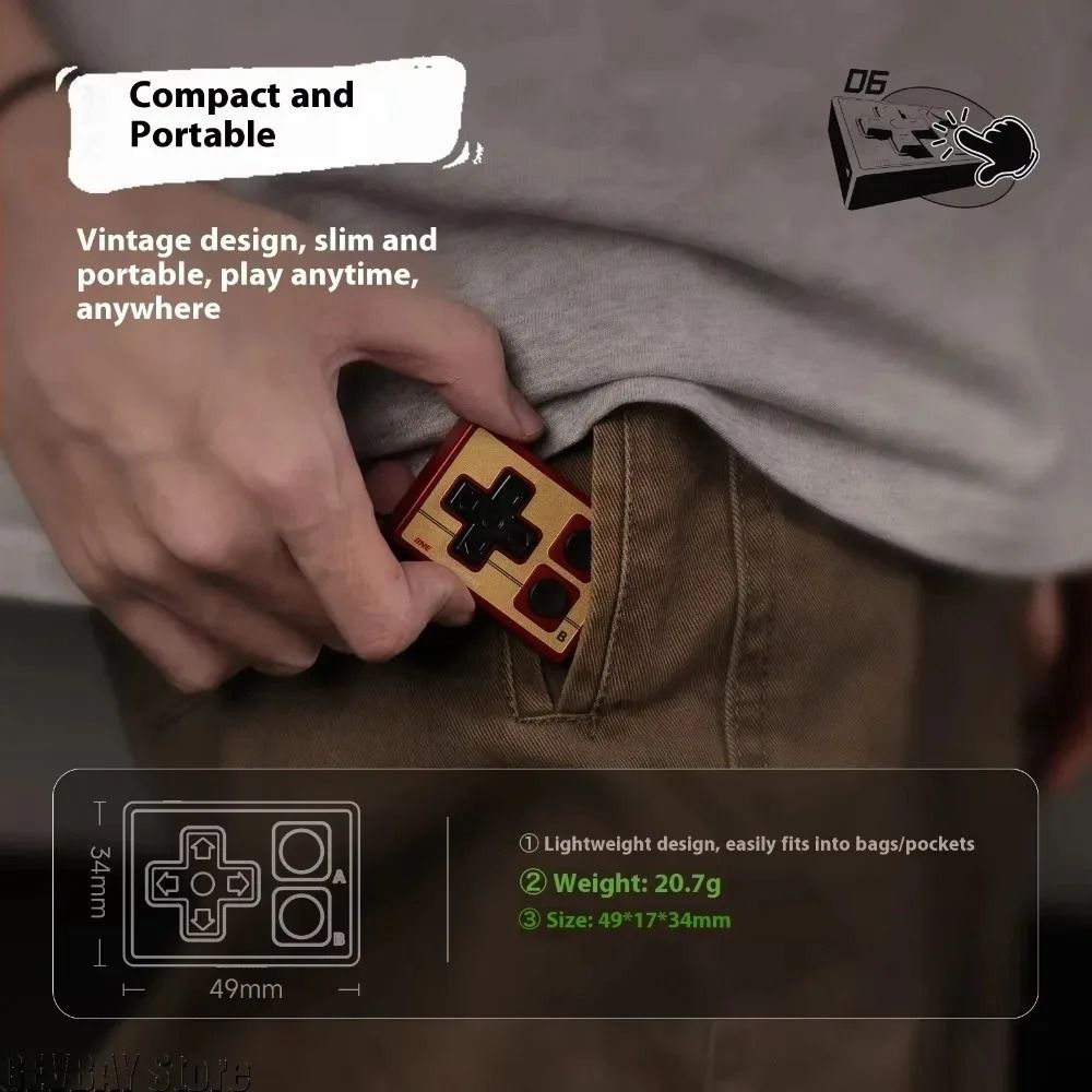 IINE Pocket Mini Bluetooth Game Controller MultiFunction Mobile Remote 5