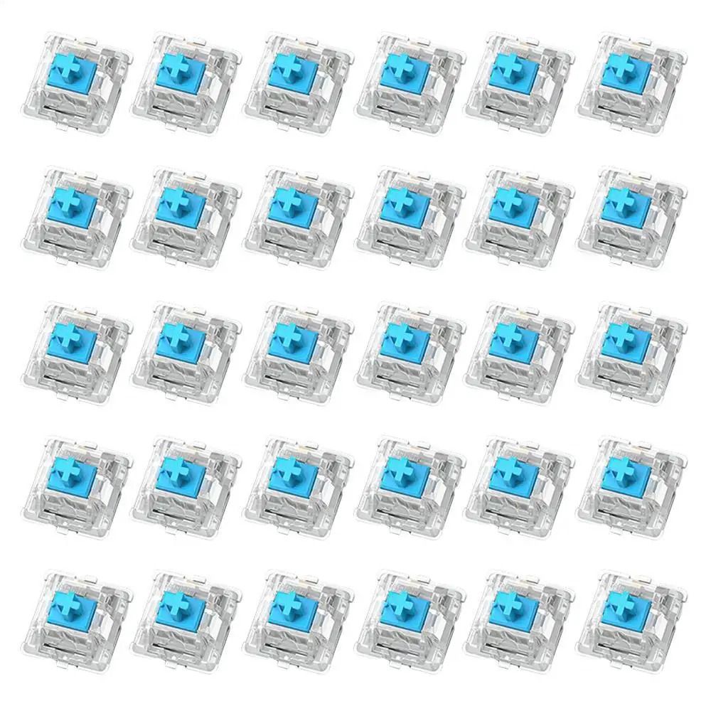 30PCS Mechanical Keyboard Tactile Switch Set 2 Pin Clicker Replacement For DIY Keyboards 6